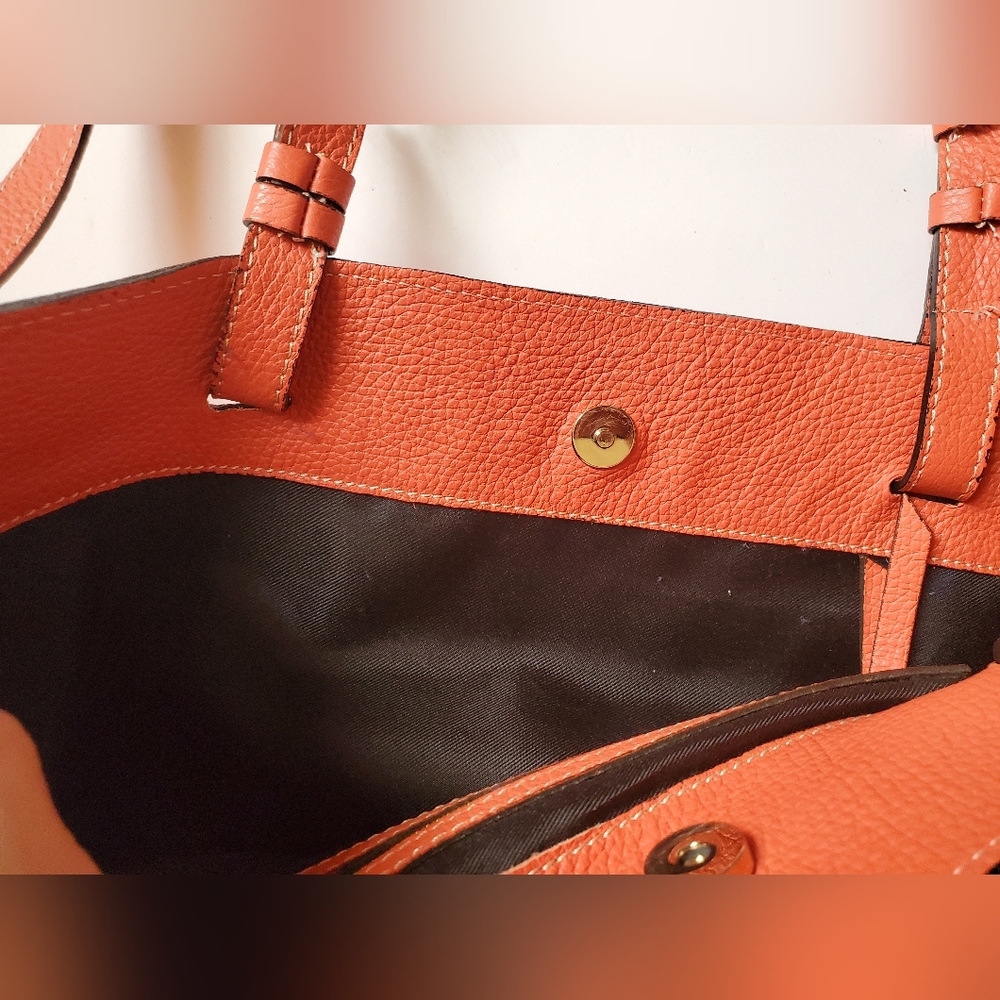 Vittoria Napoli Coral leather tote bag cross body bag - Picture 10 of 14